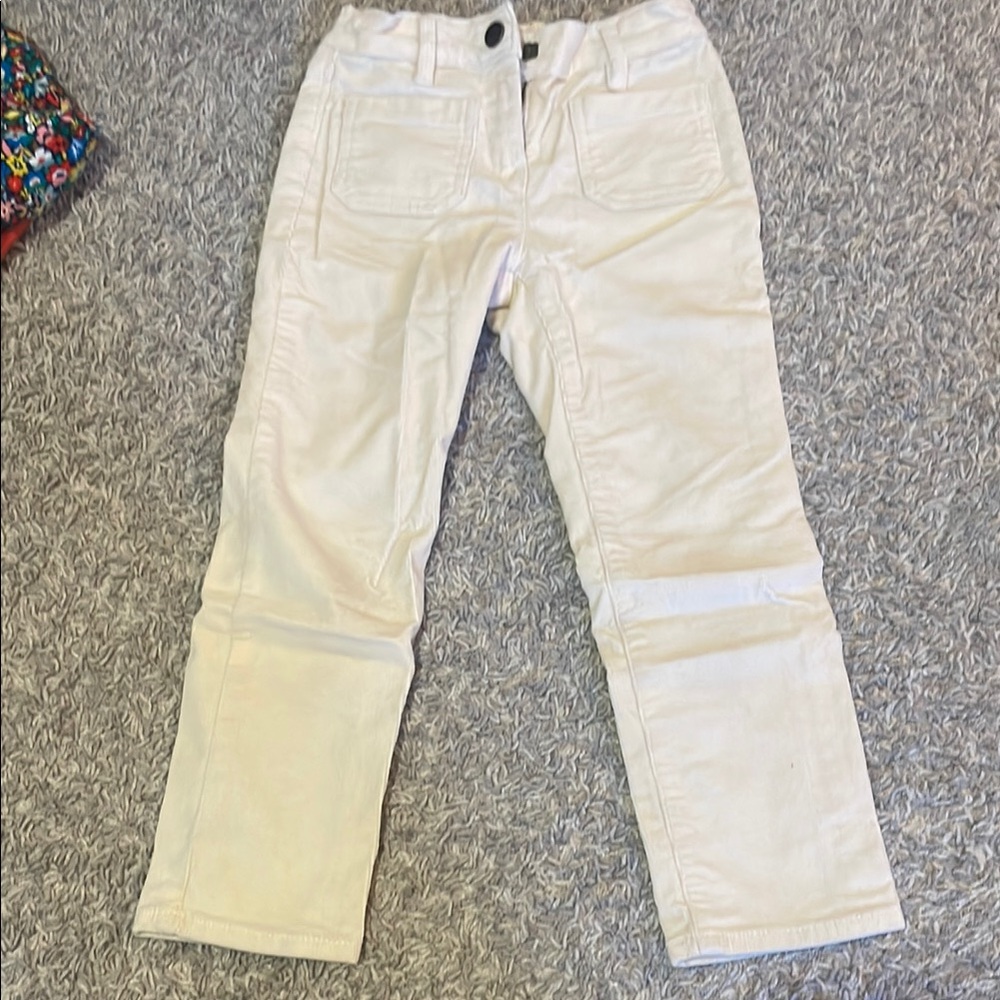 Crewcuts corduroy pants in off white size 6